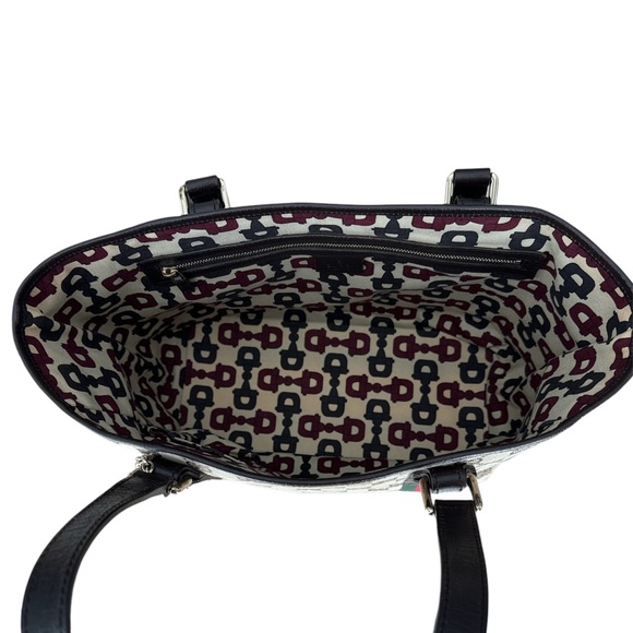 GUCCI Brwon GG PVC Canvas and Leather Tote Bag - Picture 9 of 9